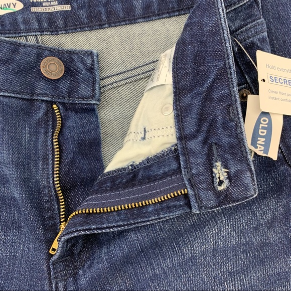 Old Navy Power Straight High Rise Distressed Jeans - Picture 7 of 10